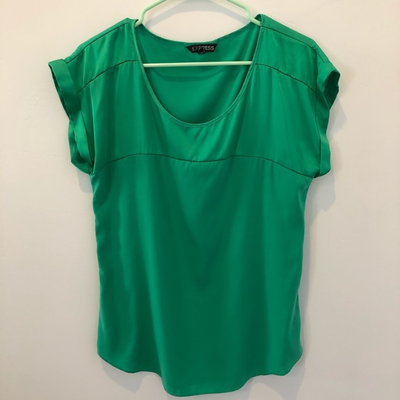 Express Green Shirt Sz Small - Picture 1 of 5